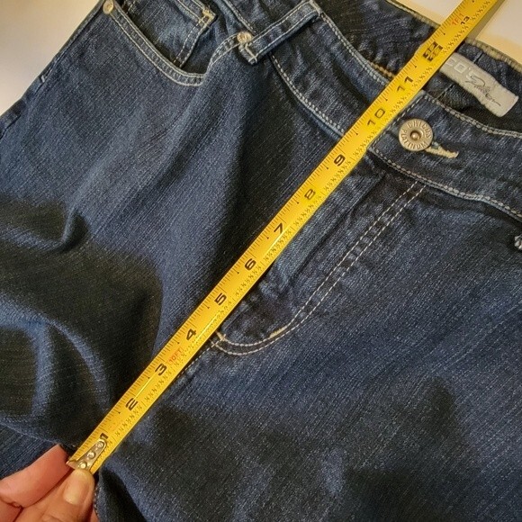 Chico's Platinum Boot cut blue Jean Size 1.5 Short pants M 10 - Picture 7 of 10